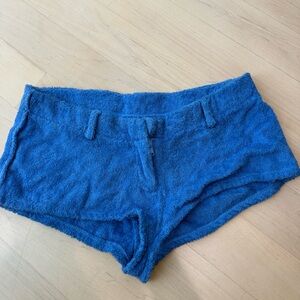 SKIMS Blue Terry Lounge Shorts